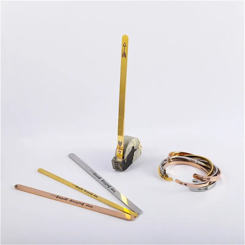 الفولاذ المقاوم للصدأ مستقيم ا - مراجعة Cuff Bangle Bracelet وسعره