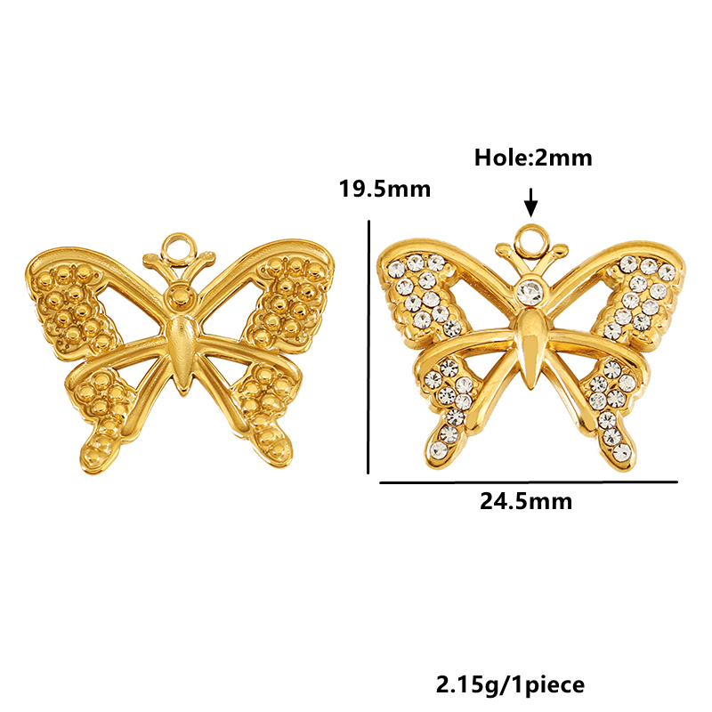 4 قطع من الفولاذ المقاوم للصدأ - مراجعة Butterfly Pendant Necklace وسعره