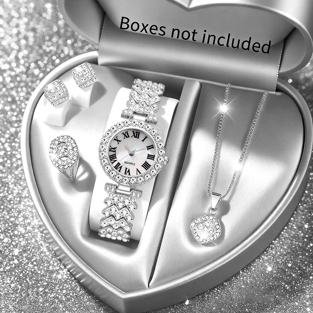 2026 5 قطع ساعات نسائية أنيقة  - مراجعة Jewelry Box Watches Bracelets وسعره